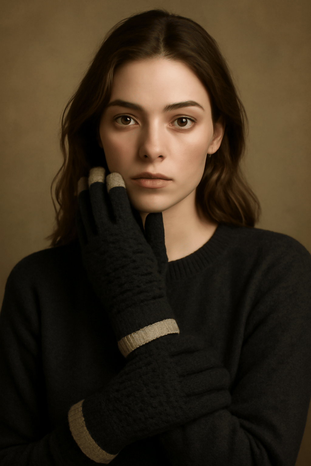     			Bizarro.in Black Women's Woollen Gloves ( Pack of 1 )