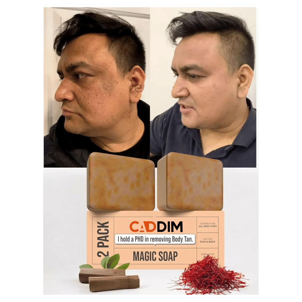     			CADDIM Skin Whitening Gharsoaps Soap for All Skin Type ( Pack of 2 )