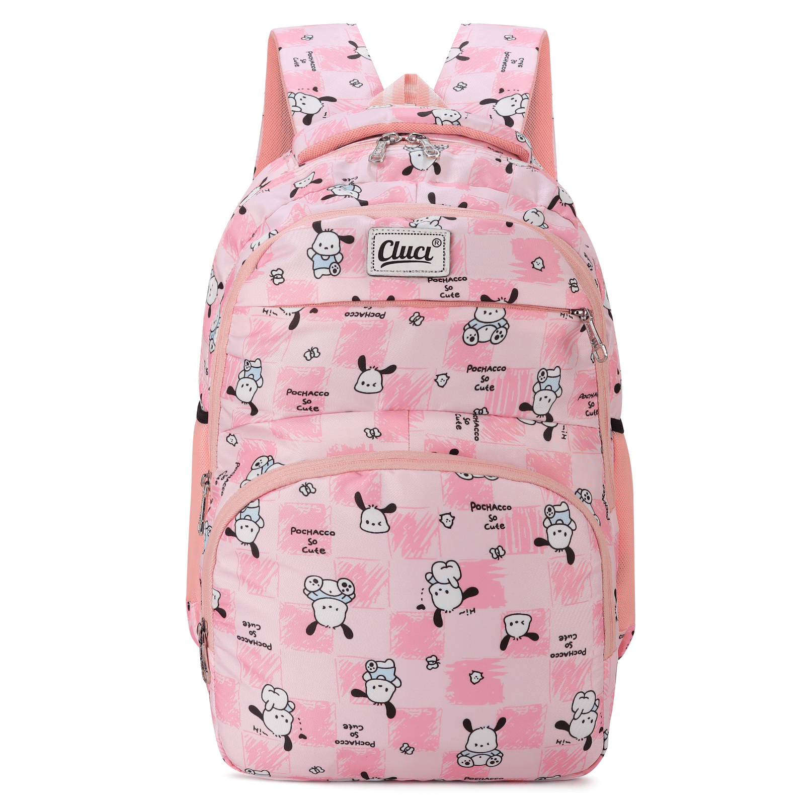     			CLUCI 30 Ltrs Pink Polyester College Bag