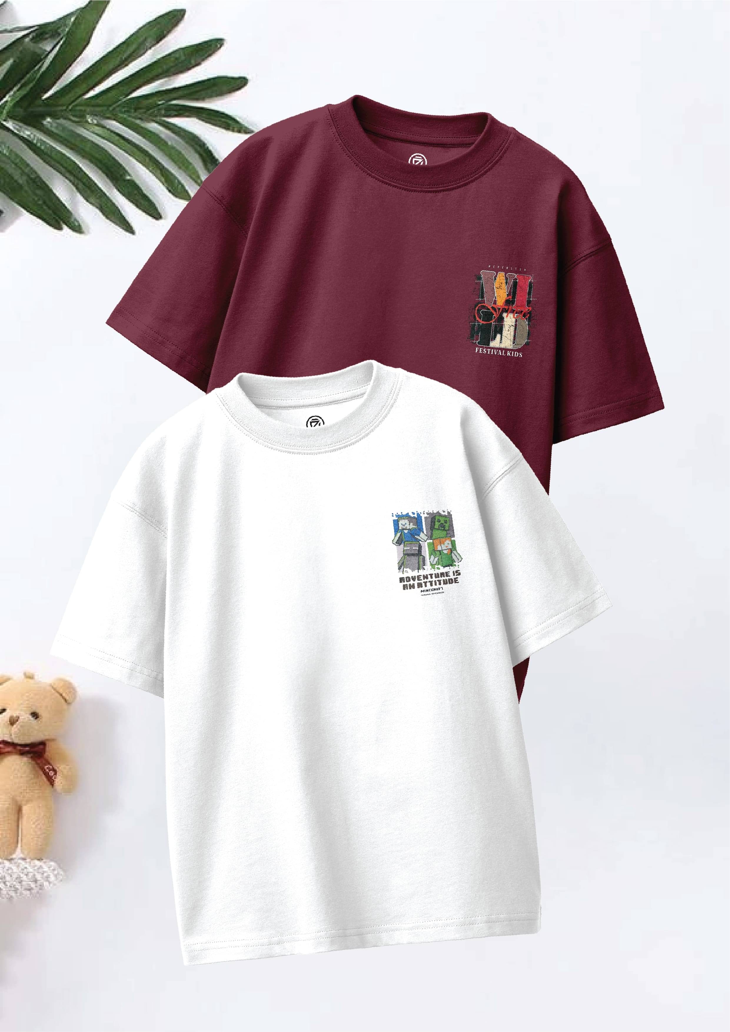     			CODEZ Pack of 2 Boys Cotton Blend T-Shirt ( Multicolor )