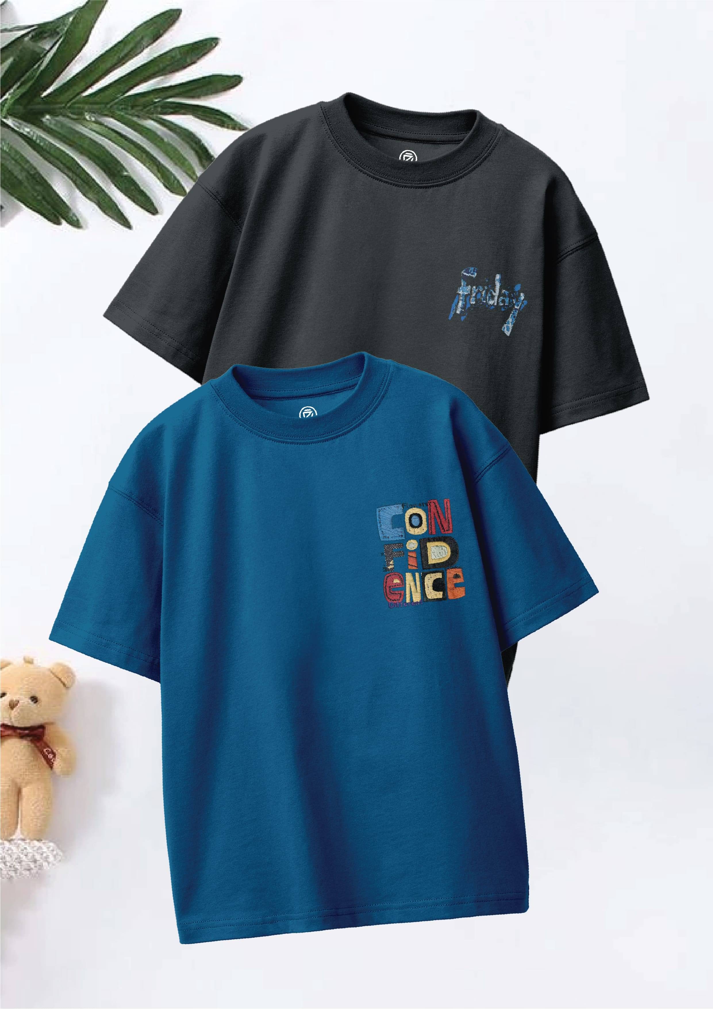     			CODEZ Pack of 2 Boys Cotton Blend T-Shirt ( Multicolor )
