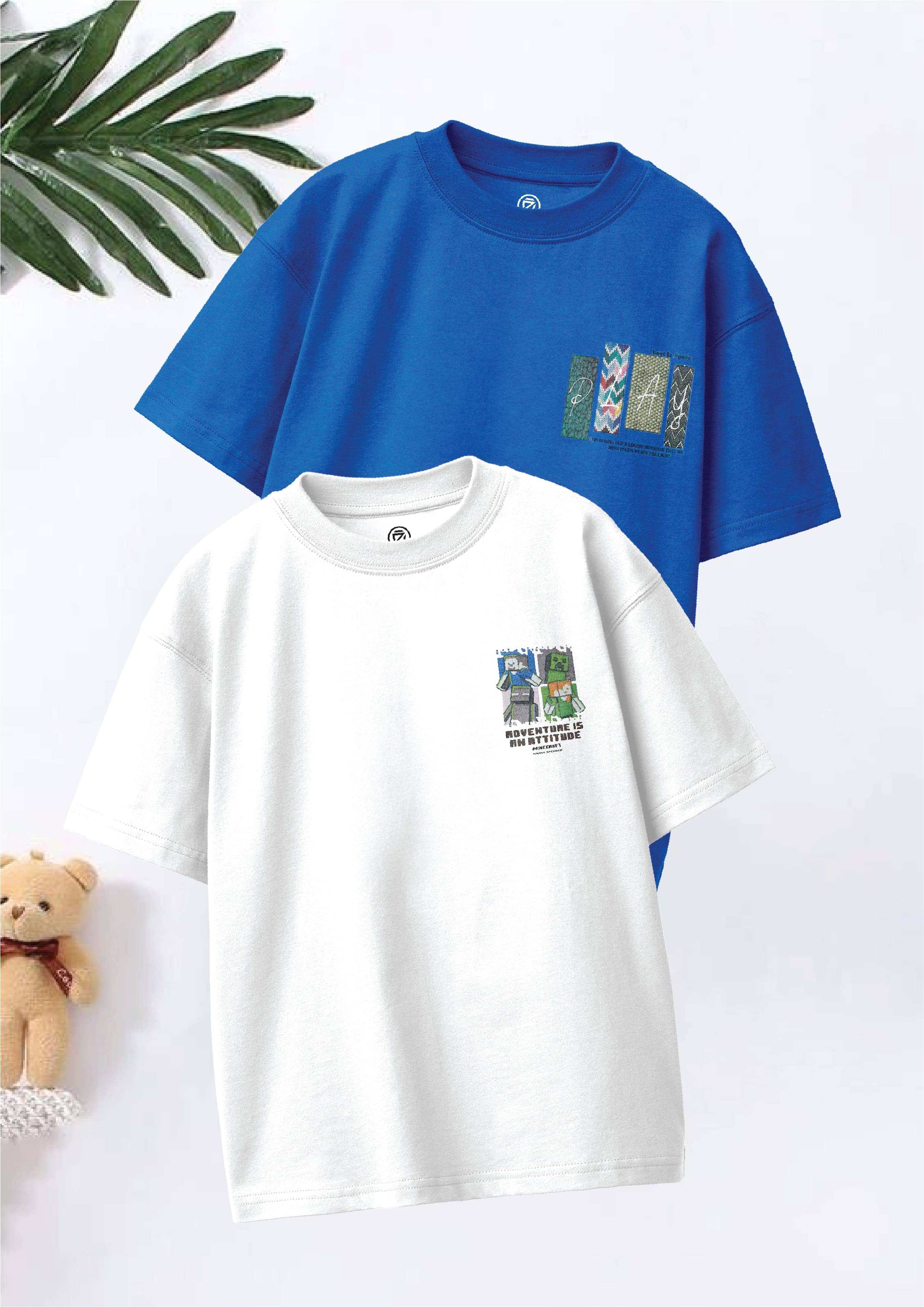     			CODEZ Pack of 2 Boys Cotton Blend T-Shirt ( Multicolor )
