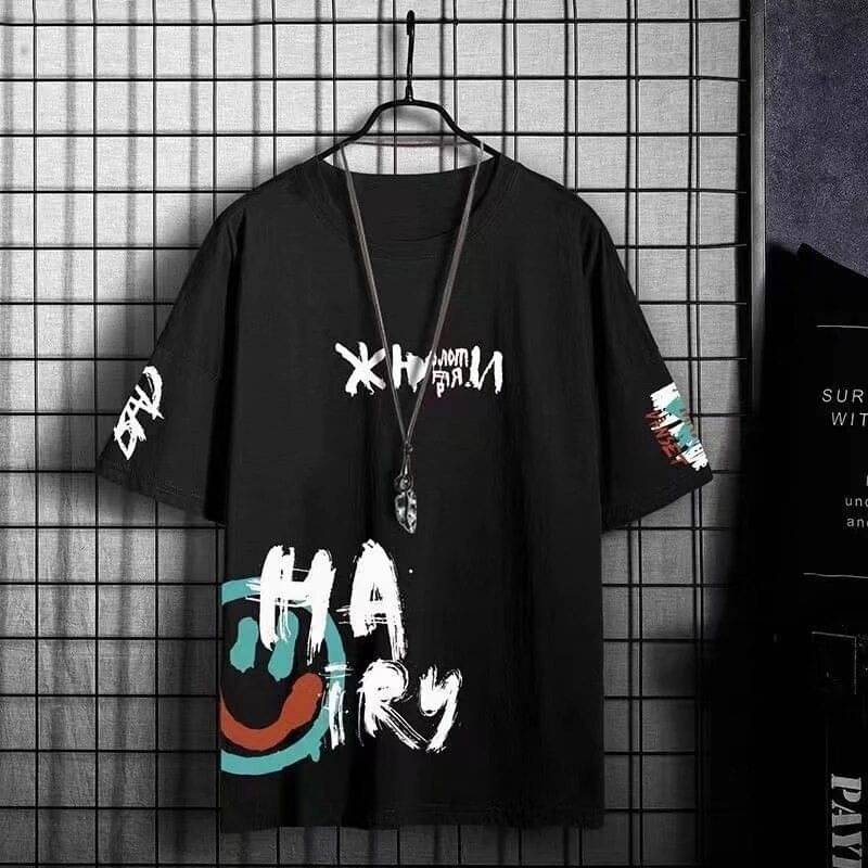 CONWAY Men Cotton Blend Regular Fit Printed T-Shirt ( Black ) CONWAY Men Cotton Blend Regular Fit Printed T-Shirt ( Black )
