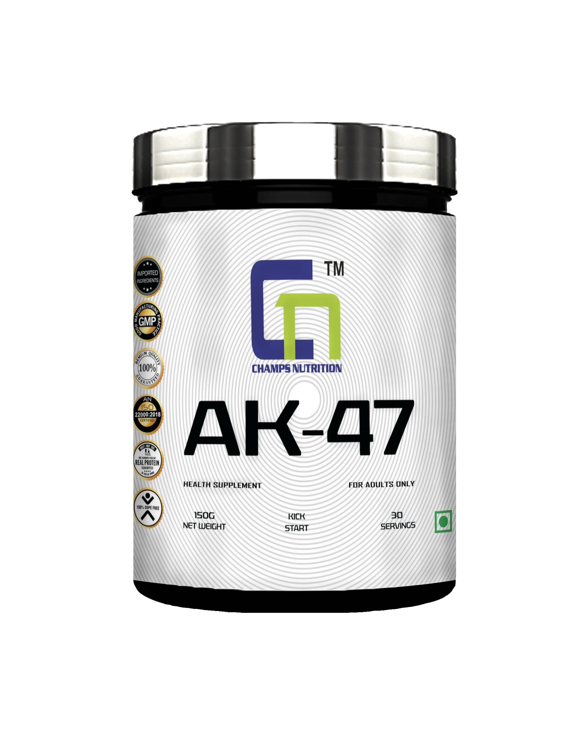 Champs Nutrition AK47 Preworkout 150 gm Powder Champs Nutrition AK47 Preworkout 150 gm Powder