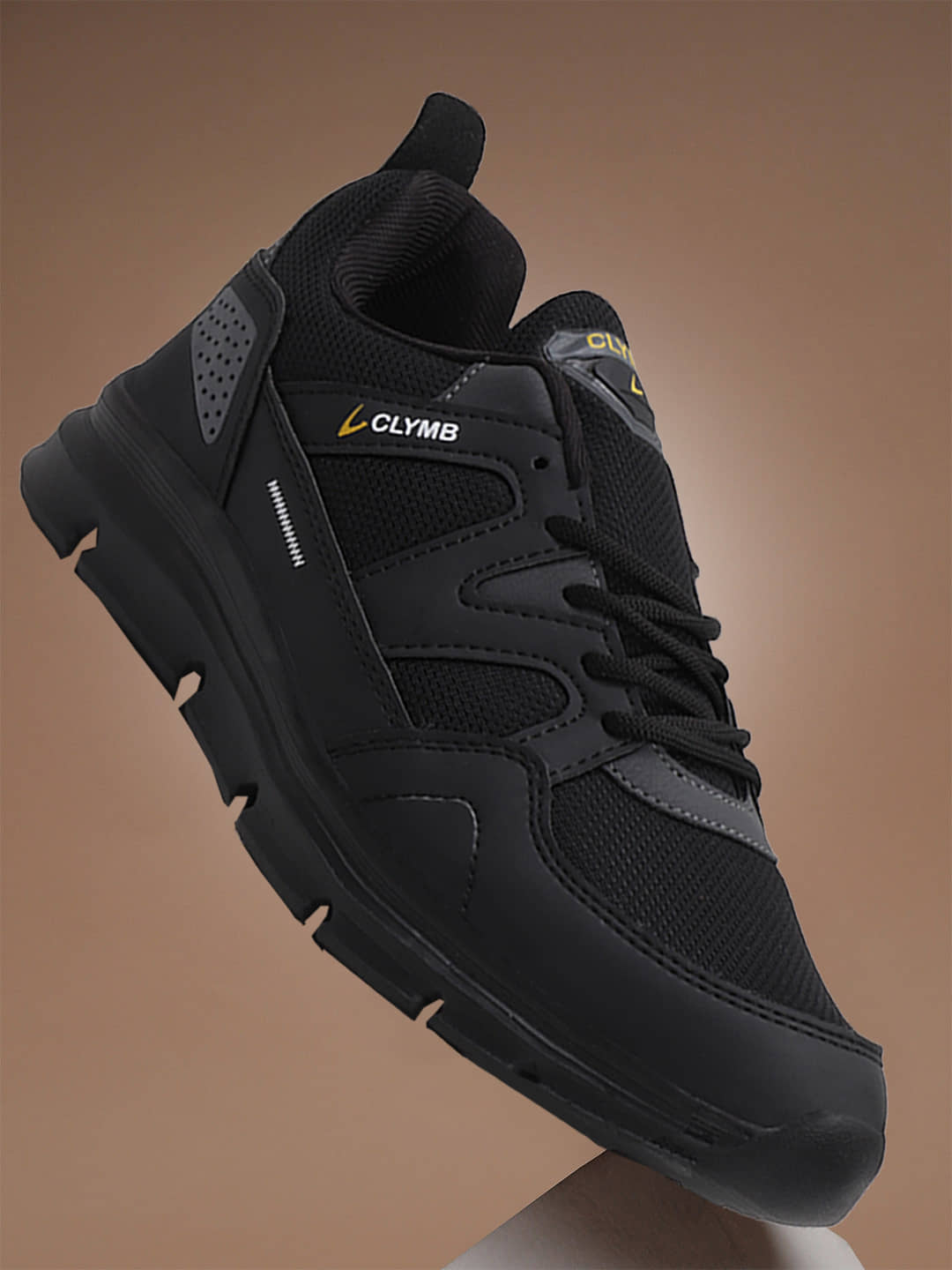 Clymb ZENTON-3 Black Black Men's Sports Running Shoes - Sports Shoes | Buy online on ZillyBuy