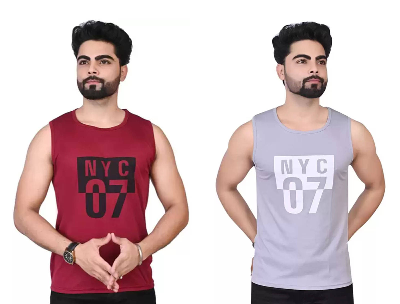 ERRISH ENTERPRISES Pack of 2 Polyester Basic Vest For Men ( Multicolor5 )     			ERRISH ENTERPRISES Pack of 2 Polyester Basic Vest For Men ( Multicolor5 )