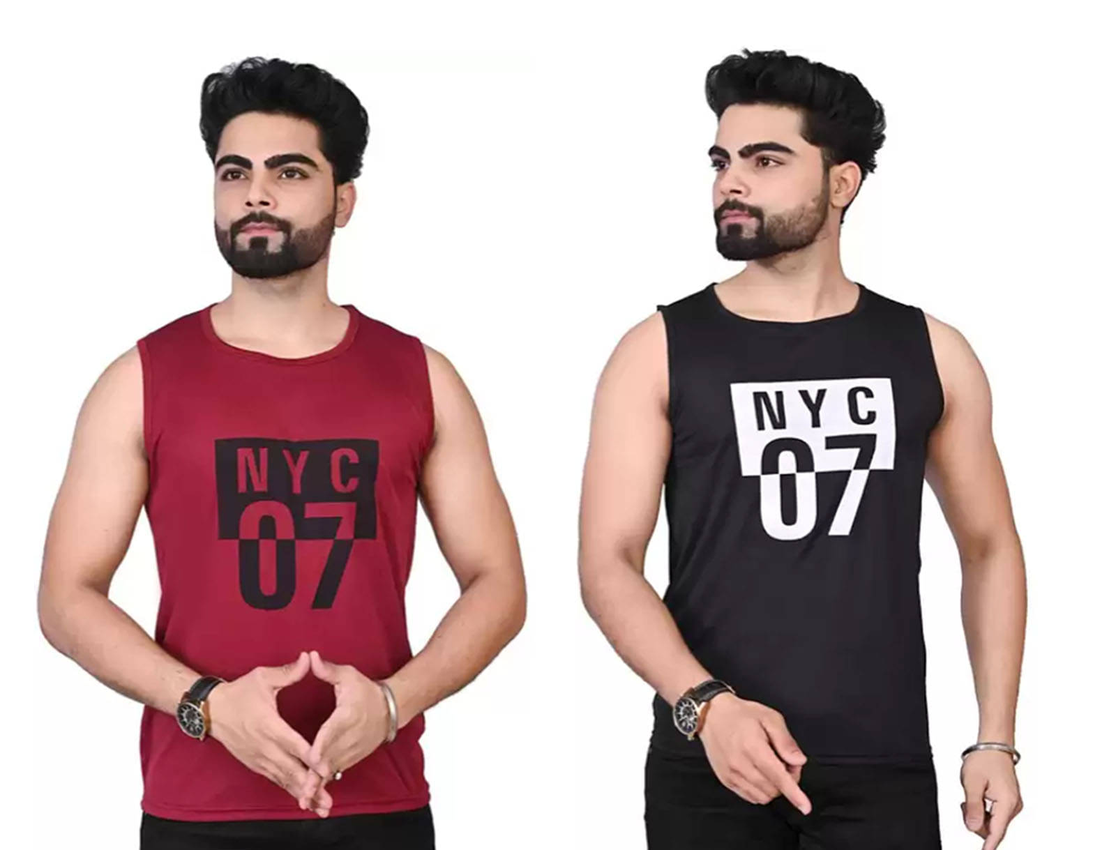 ERRISH ENTERPRISES Pack of 2 Polyester Basic Vest For Men ( Multicolor3 )     			ERRISH ENTERPRISES Pack of 2 Polyester Basic Vest For Men ( Multicolor3 )