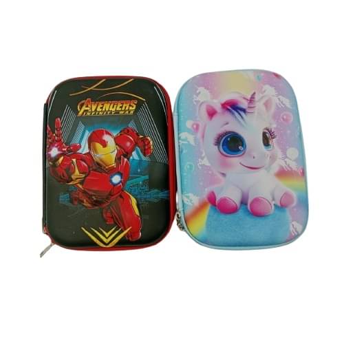     			FREEDY Full jambo Hardtop EVA Pencil Case Stationery Box Pen Holder Zipper Pouch Cosmetics Organizer School Kids Girls/Boys Multipurpose (Pack of 2) Any Random design & color will sent