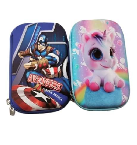 FREEDY Full jambo Hardtop EVA Pencil Case Stationery Box Pen Holder Zipper Pouch Cosmetics Organizer School Kids Girls/Boys Multipurpose (Pack of 2) Any Random design & color will sent FREEDY Full jambo Hardtop EVA Pencil Case Stationery Box Pen Holder Zipper Pouch Cosmetics Organizer School Kids Girls/Boys Multipurpose (Pack of 2) Any Random design & color will sent