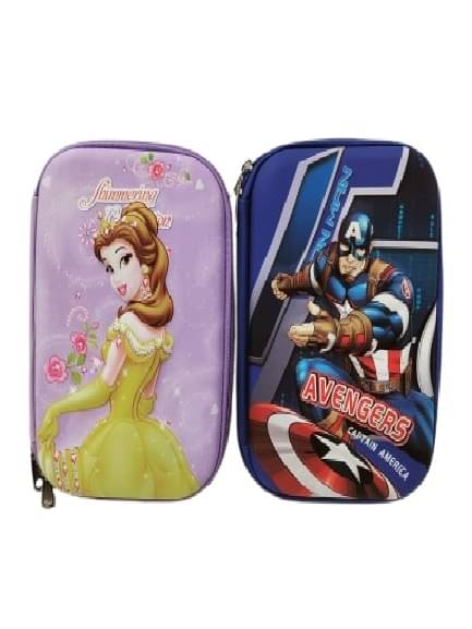     			FREEDY Full jambo Hardtop EVA Pencil Case Stationery Box Pen Holder Zipper Pouch Cosmetics Organizer School Kids Girls/Boys Multipurpose (Pack of 2) Any Random design & color will sent