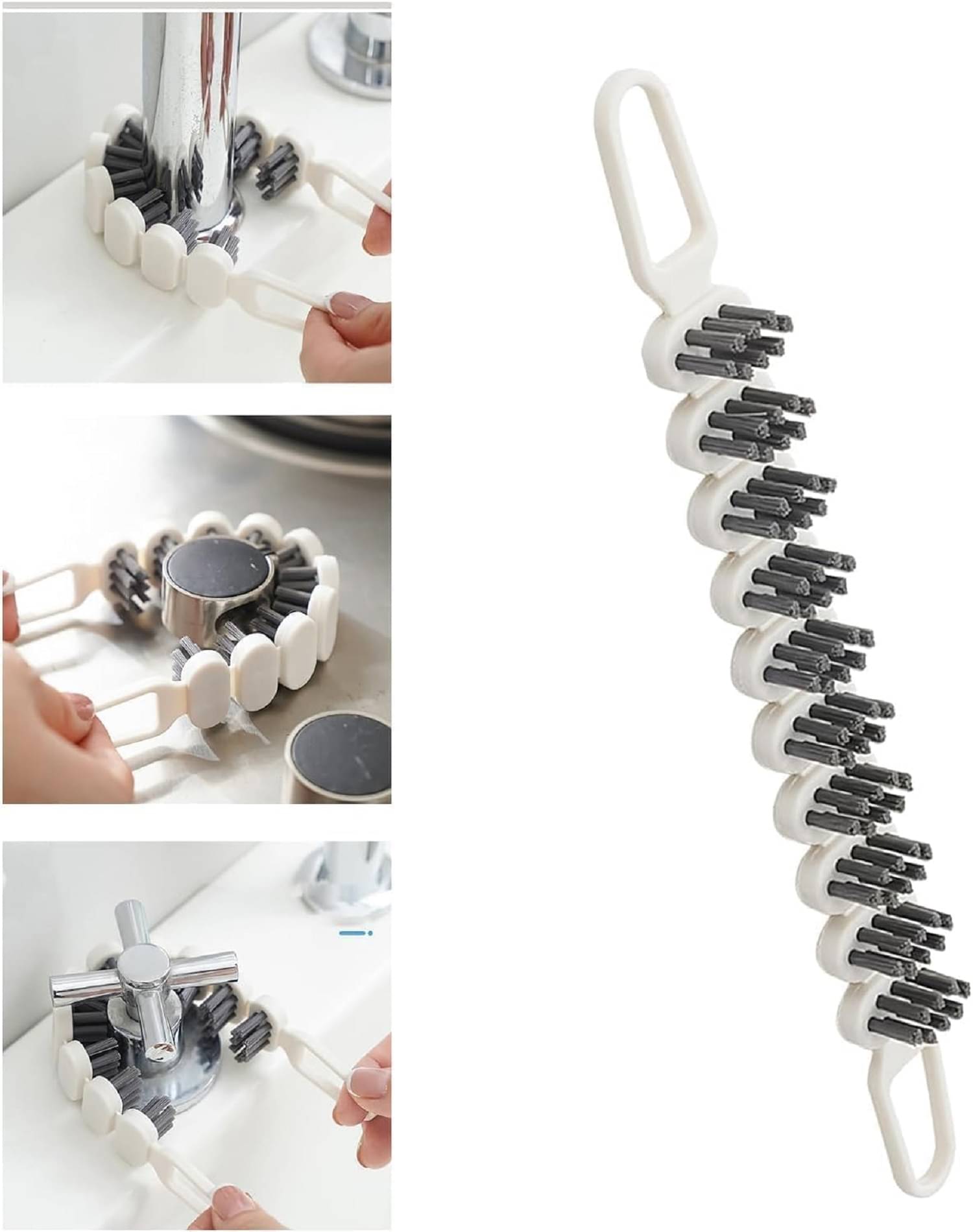     			Foldable Gap Cleaning Brush | Flexible Mini Crevice Brush | Hard Bristle Brush for Window Tracks, Tiles, Toilet, Kitchen, Dead Corners | Multipurpose Folding Cleaning Tool for Home Bathroom Cleaning