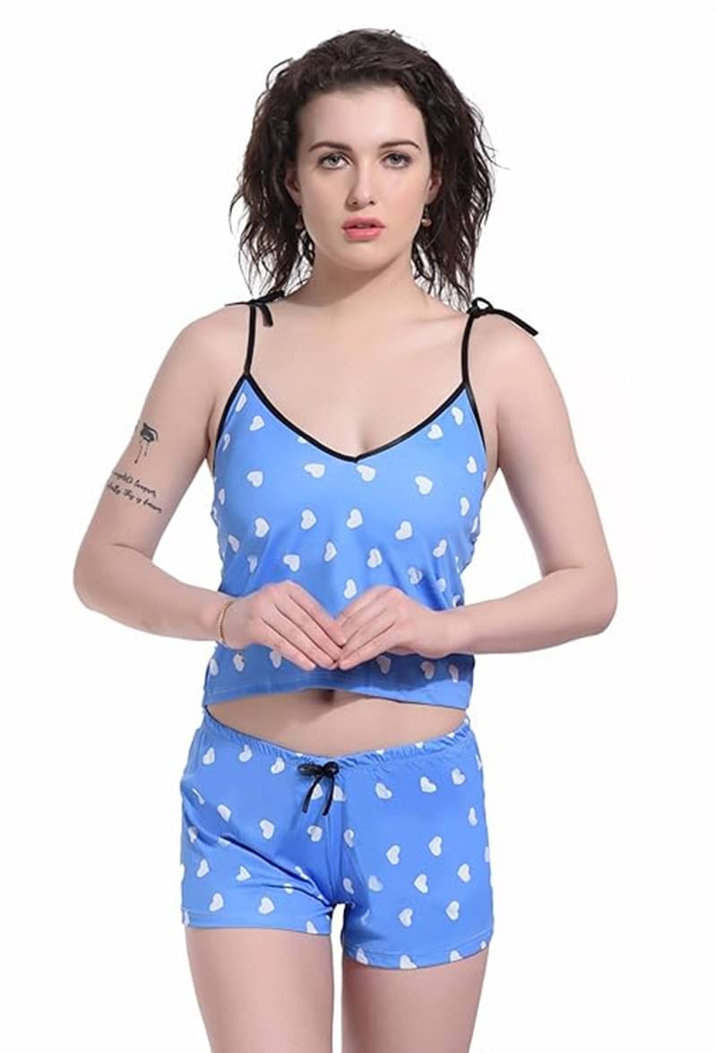     			Gizzline Women Cotton Blend Nightwear Set of 1 ( 1 Top,1 Short )