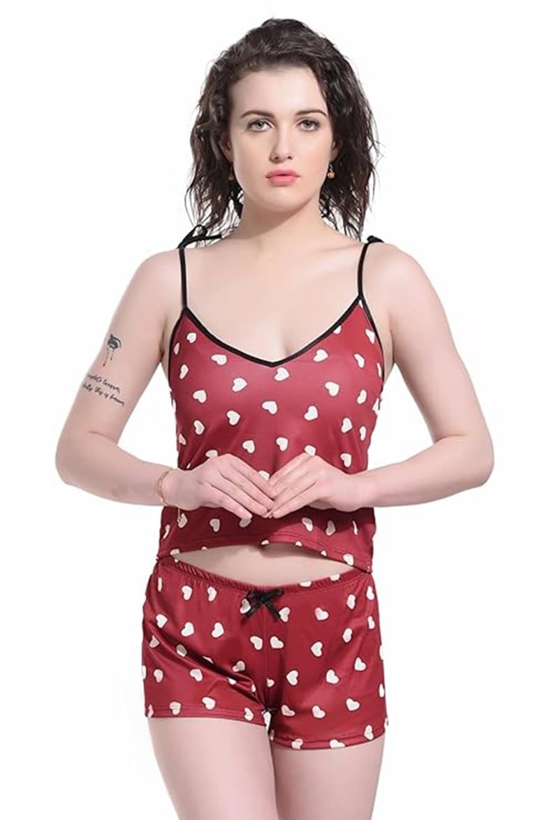     			Gizzline Women Cotton Blend Nightwear Set of 1 ( 1 Top,1 Short )