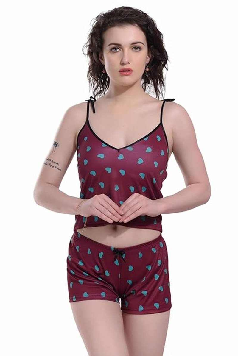     			Gizzline Women Cotton Blend Nightwear Set of 1 ( 1 Top,1 Short )