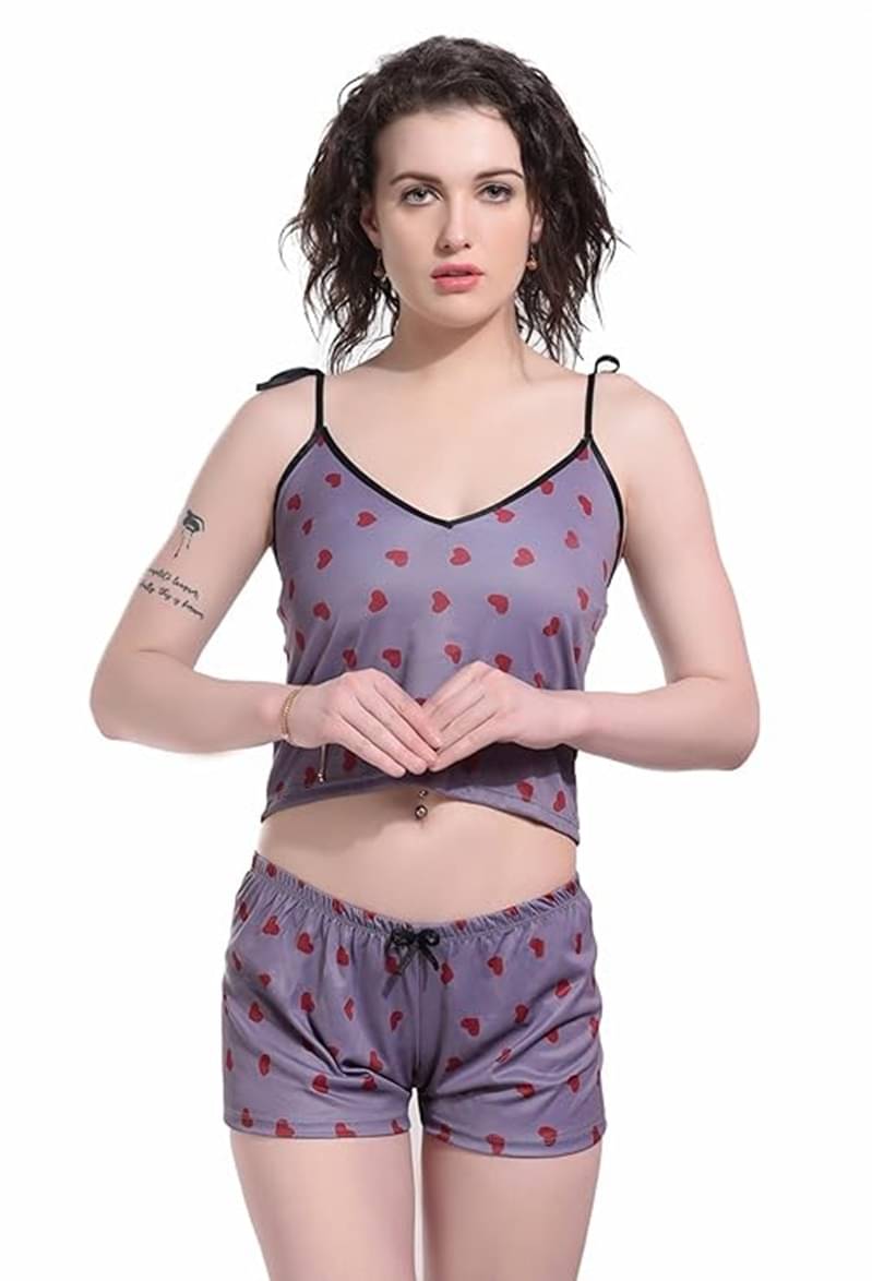     			Gizzline Women Cotton Blend Nightwear Set of 1 ( 1 Top,1 Short )