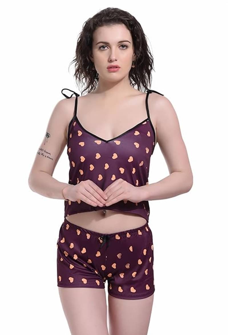     			Gizzline Women Cotton Blend Nightwear Set of 1 ( 1 Top,1 Short )