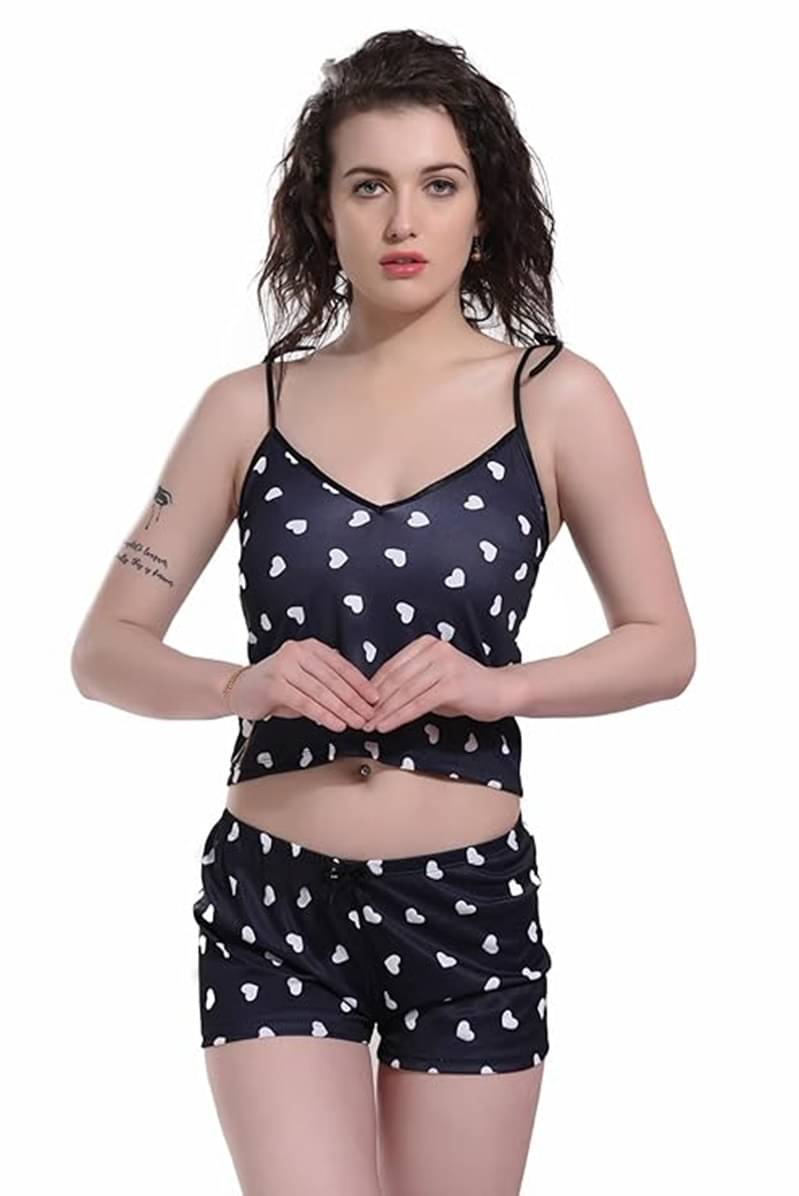     			Gizzline Women Cotton Blend Nightwear Set of 1 ( 1 Top,1 Short )