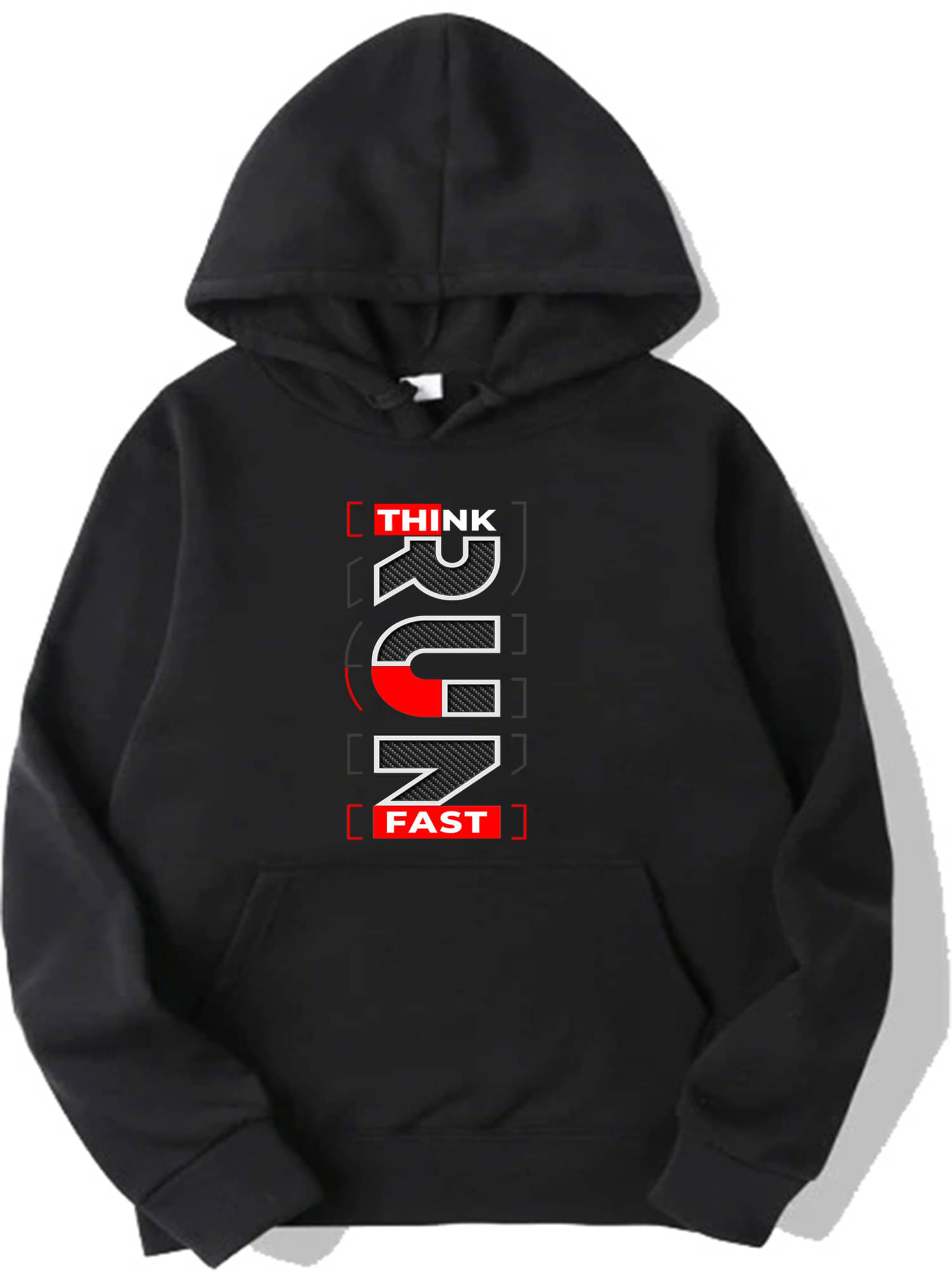     			Hype Thread Fleece Hooded Men's Sweatshirt - Black ( Pack of 1 )