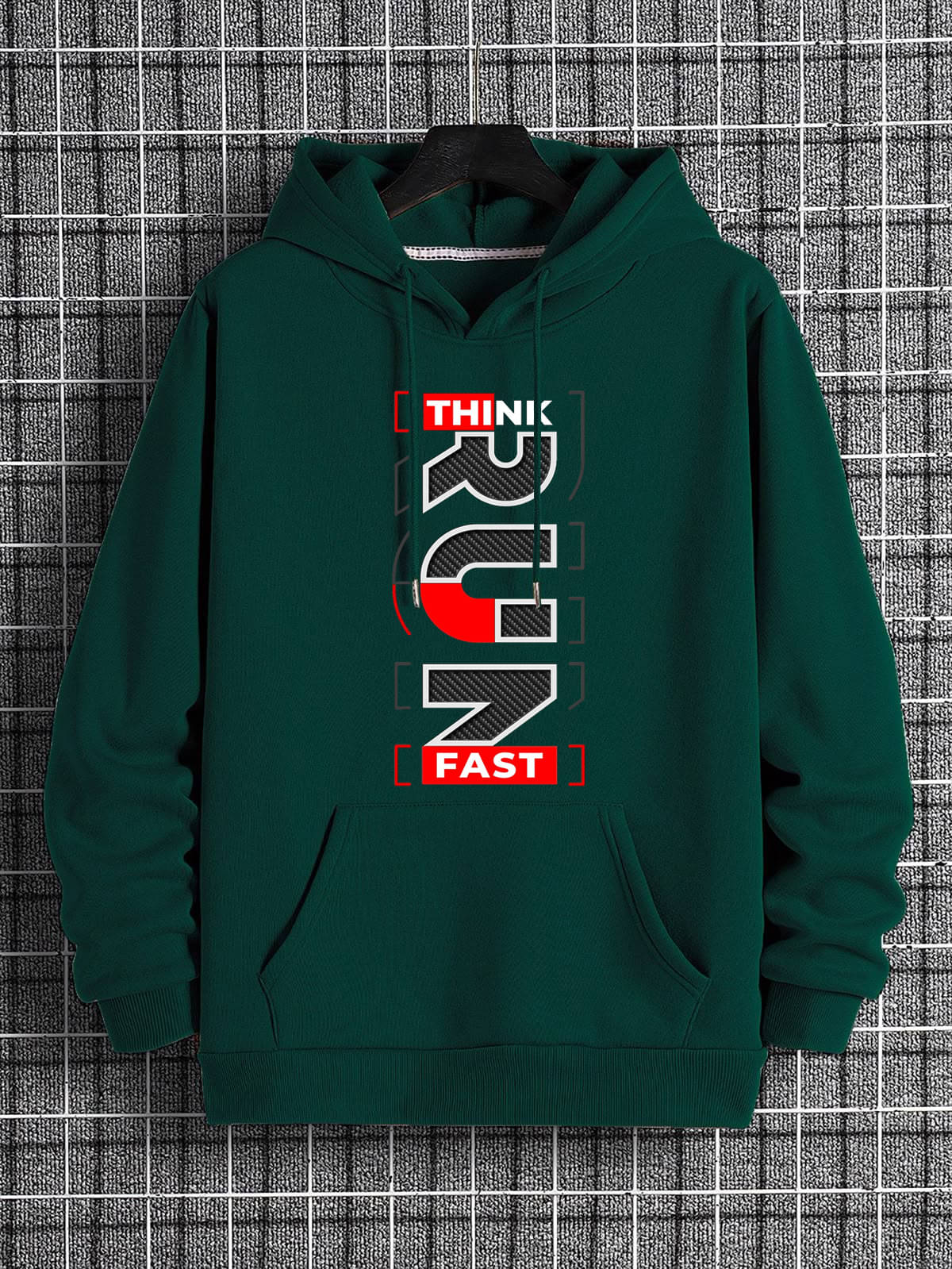     			Hype Thread Fleece Hooded Men's Sweatshirt - Green ( Pack of 1 )