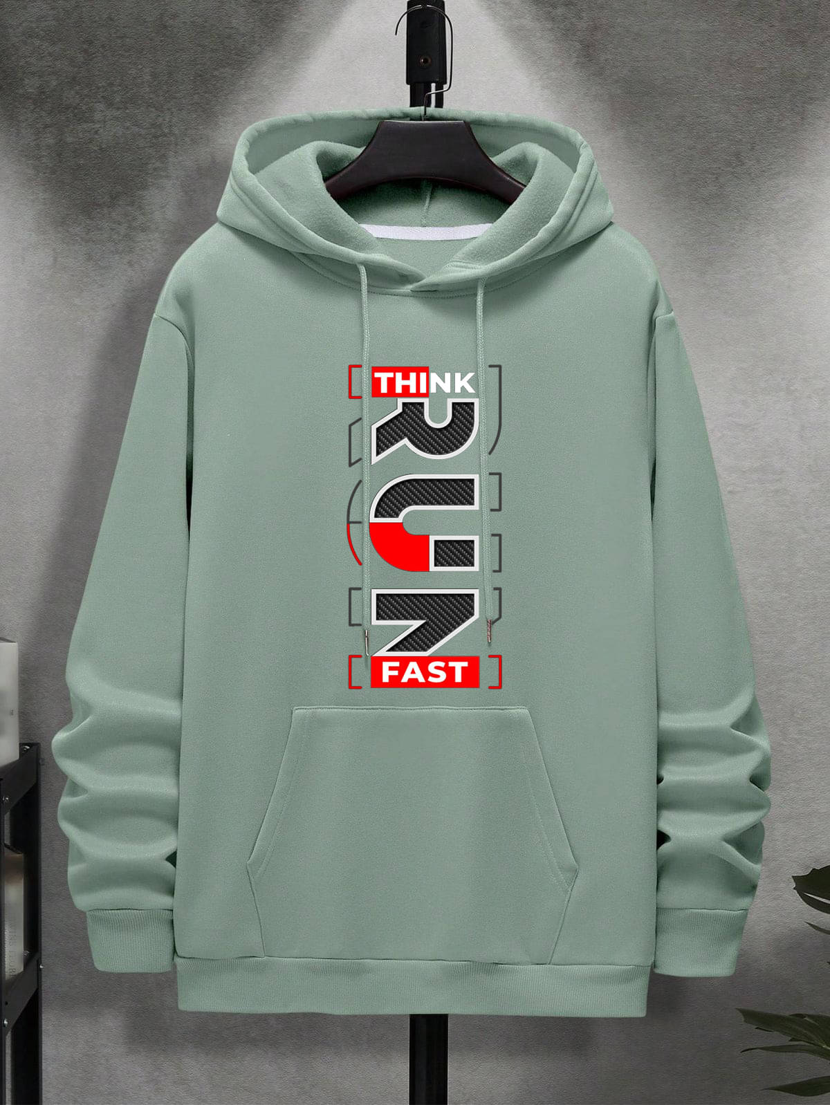     			Hype Thread Fleece Hooded Men's Sweatshirt - Mint Green ( Pack of 1 )
