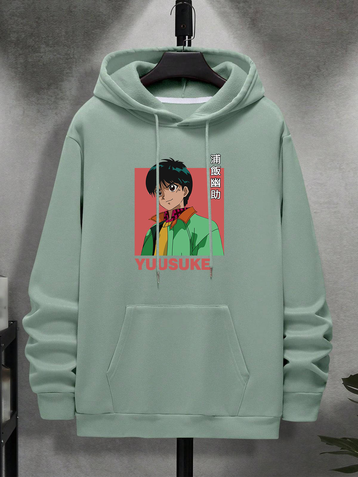     			KCON Fleece Hooded Men's Sweatshirt - Mint Green ( Pack of 1 )