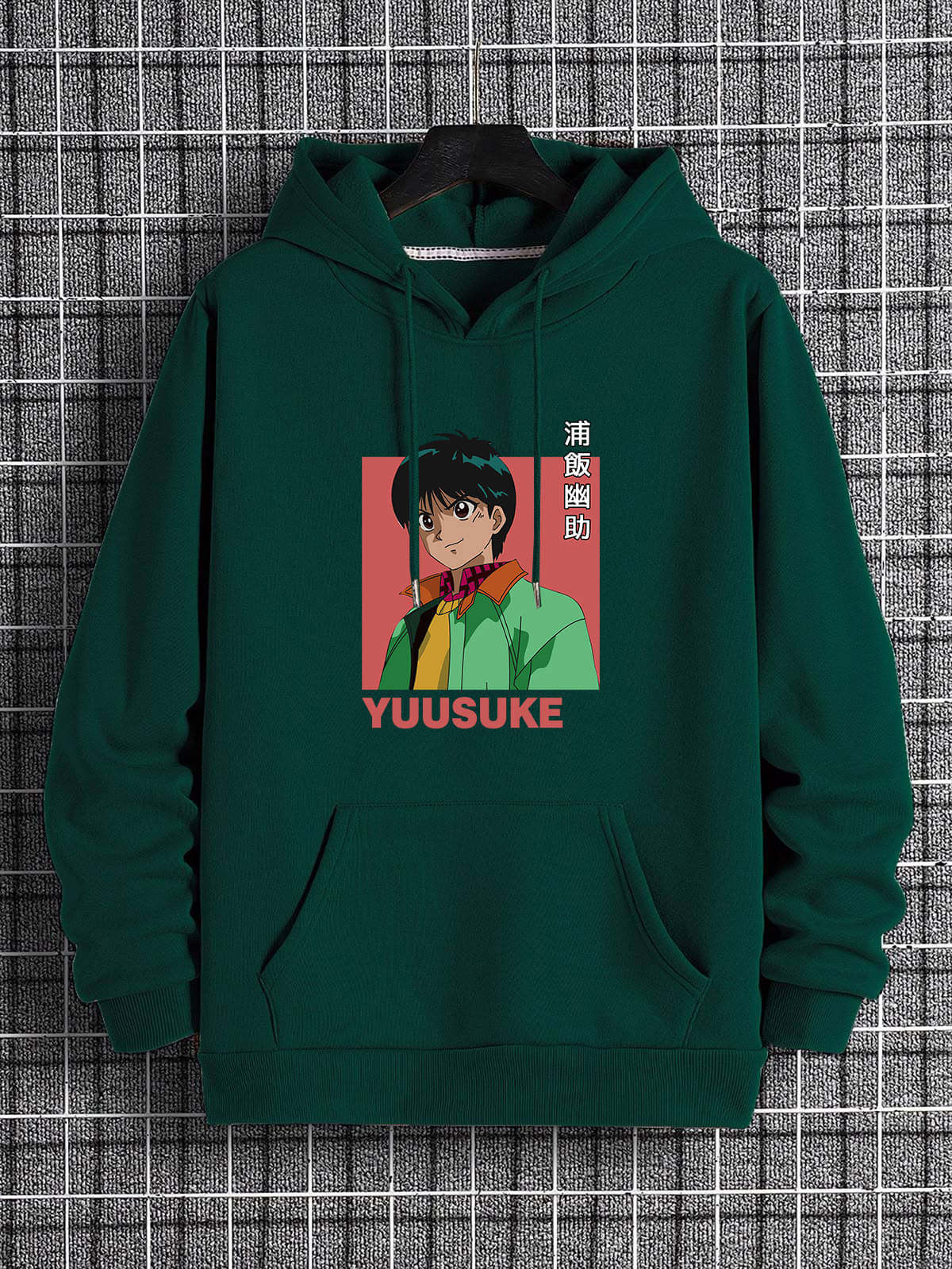     			KCON Fleece Hooded Men's Sweatshirt - Green ( Pack of 1 )