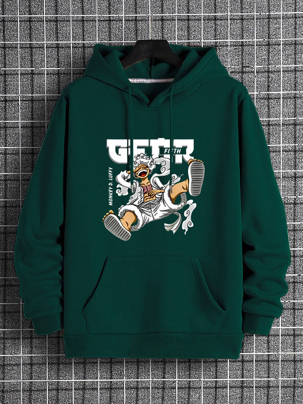     			KCON Fleece Hooded Men's Sweatshirt - Green ( Pack of 1 )