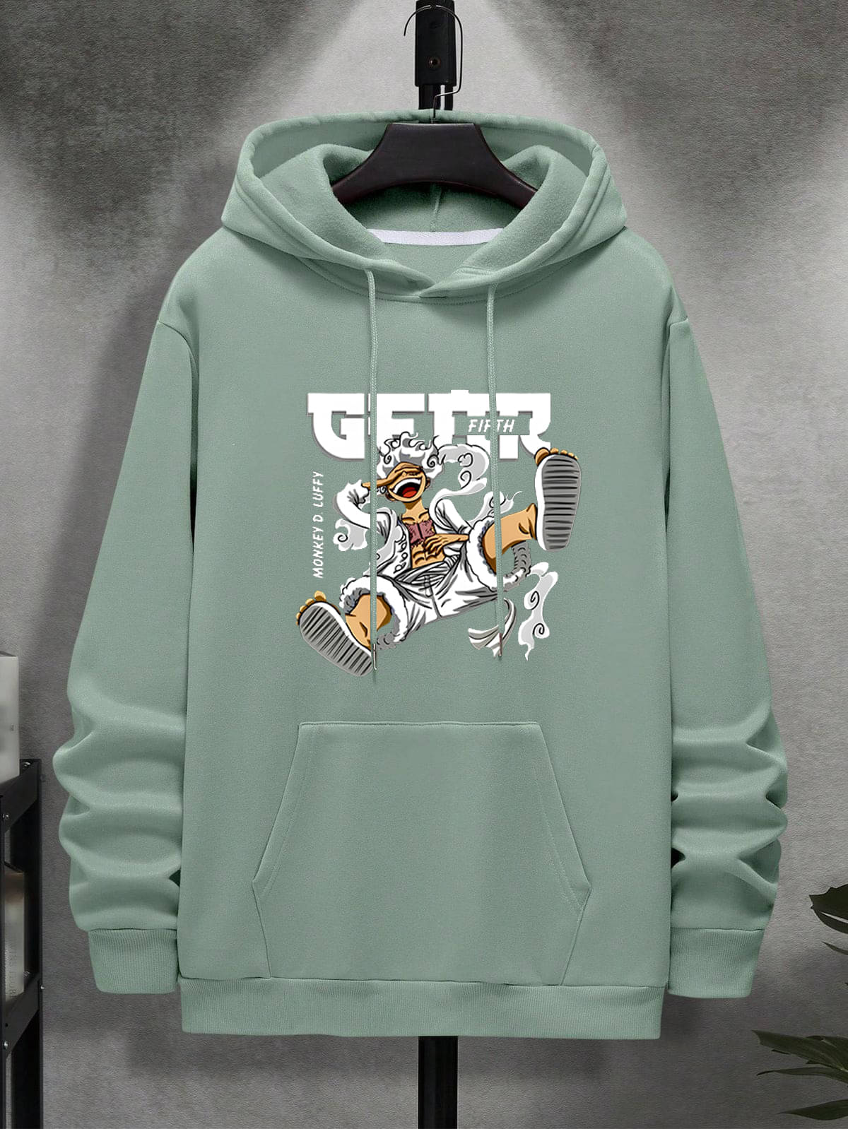     			KCON Fleece Hooded Men's Sweatshirt - Mint Green ( Pack of 1 )
