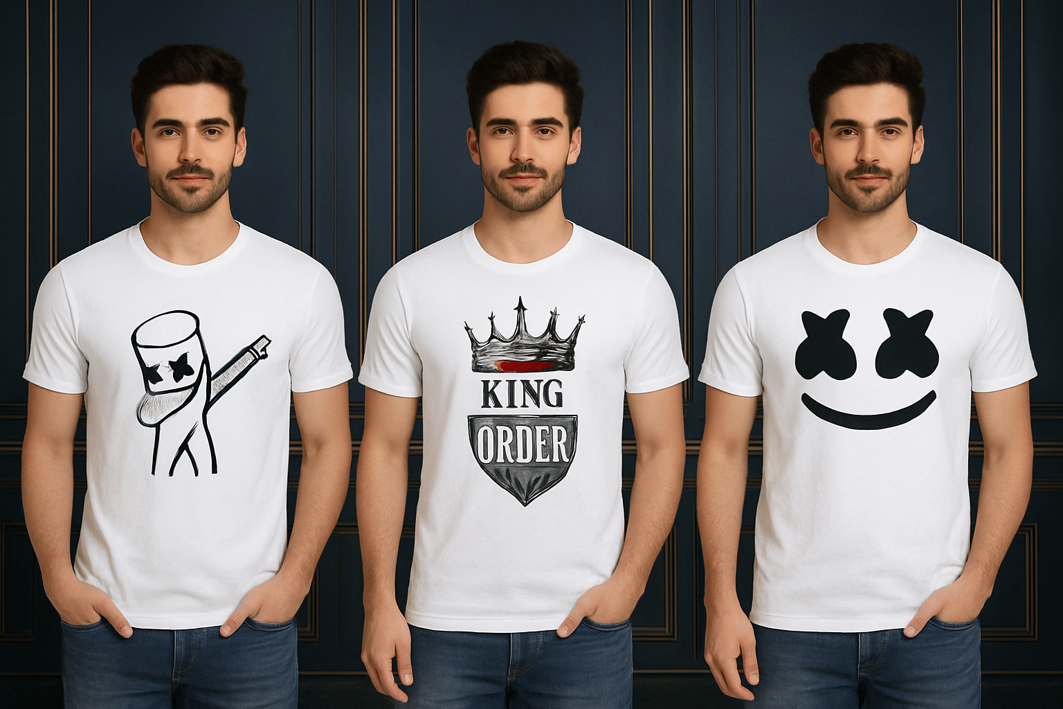 KM Men Polyester Regular Fit Printed T-Shirt ( White ) KM Men Polyester Regular Fit Printed T-Shirt ( White )
