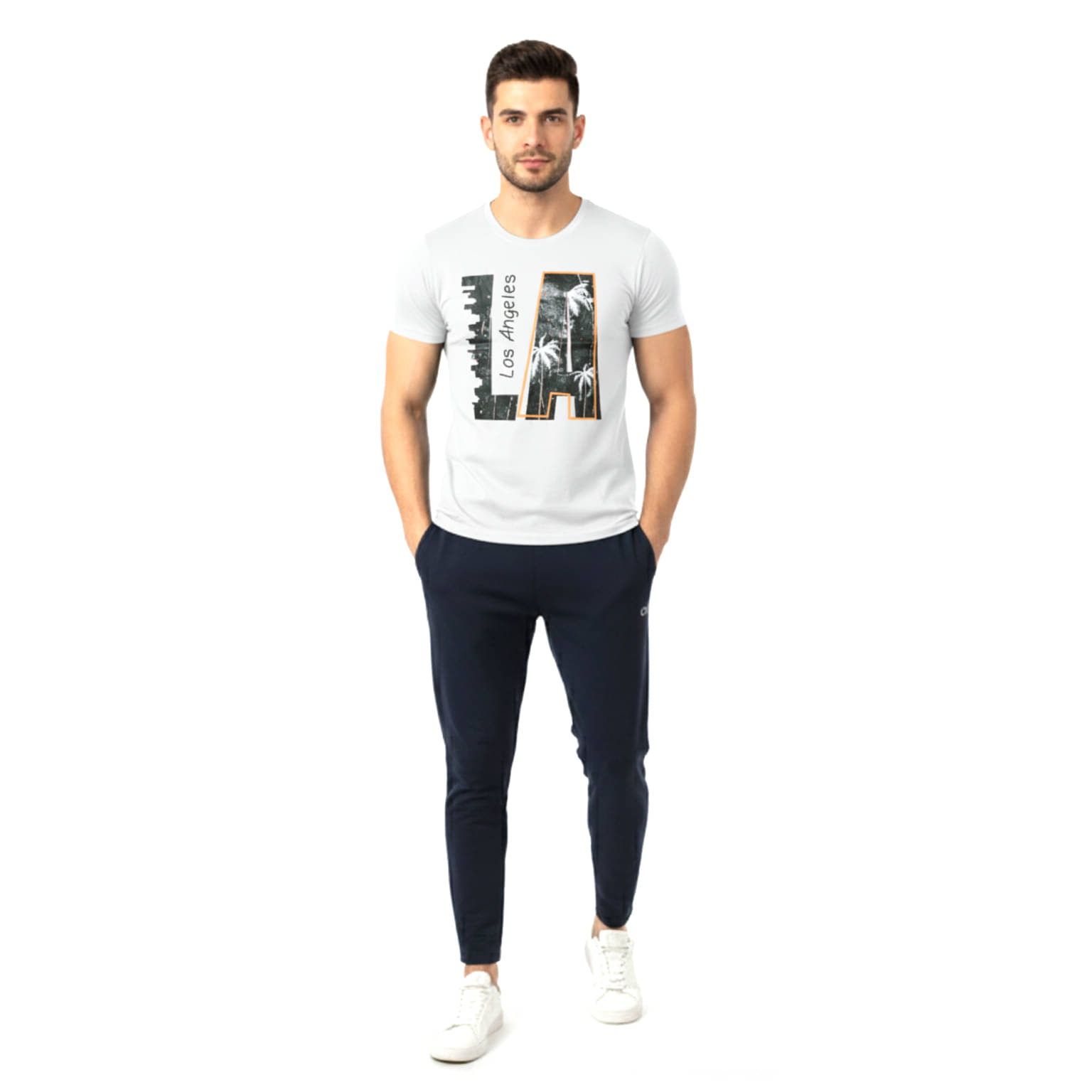 KWINGS Men 100% Cotton Regular Fit Printed T-Shirt ( White ) KWINGS Men 100% Cotton Regular Fit Printed T-Shirt ( White )