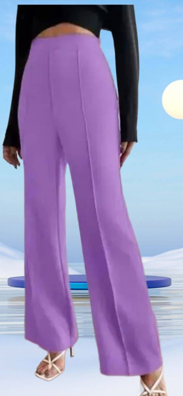     			L Fashion Jeans Women Lycra Casual Trousers ( Purple )
