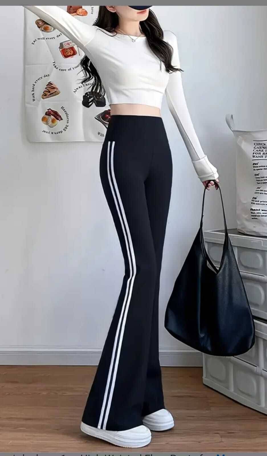     			L Fashion Jeans Women Rayon Blend Casual Trousers ( Black )