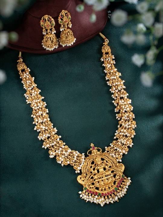     			LAFORWORD Golden Alloy Necklace Set ( Pack of 3 )