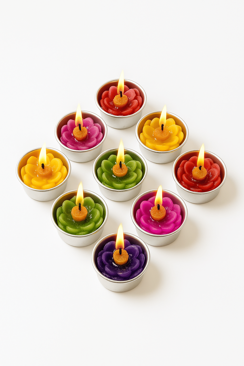     			PABOCART Multicolour Unscented Wax Tea Light Candle 2 cm ( Pack of 1 )