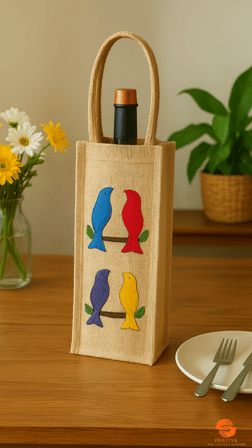     			PRATTYA Cream Jute Lunch Bag Pack of 1
