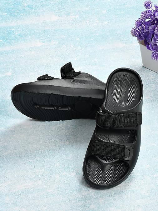     			Qrite - Black Men's Sandals