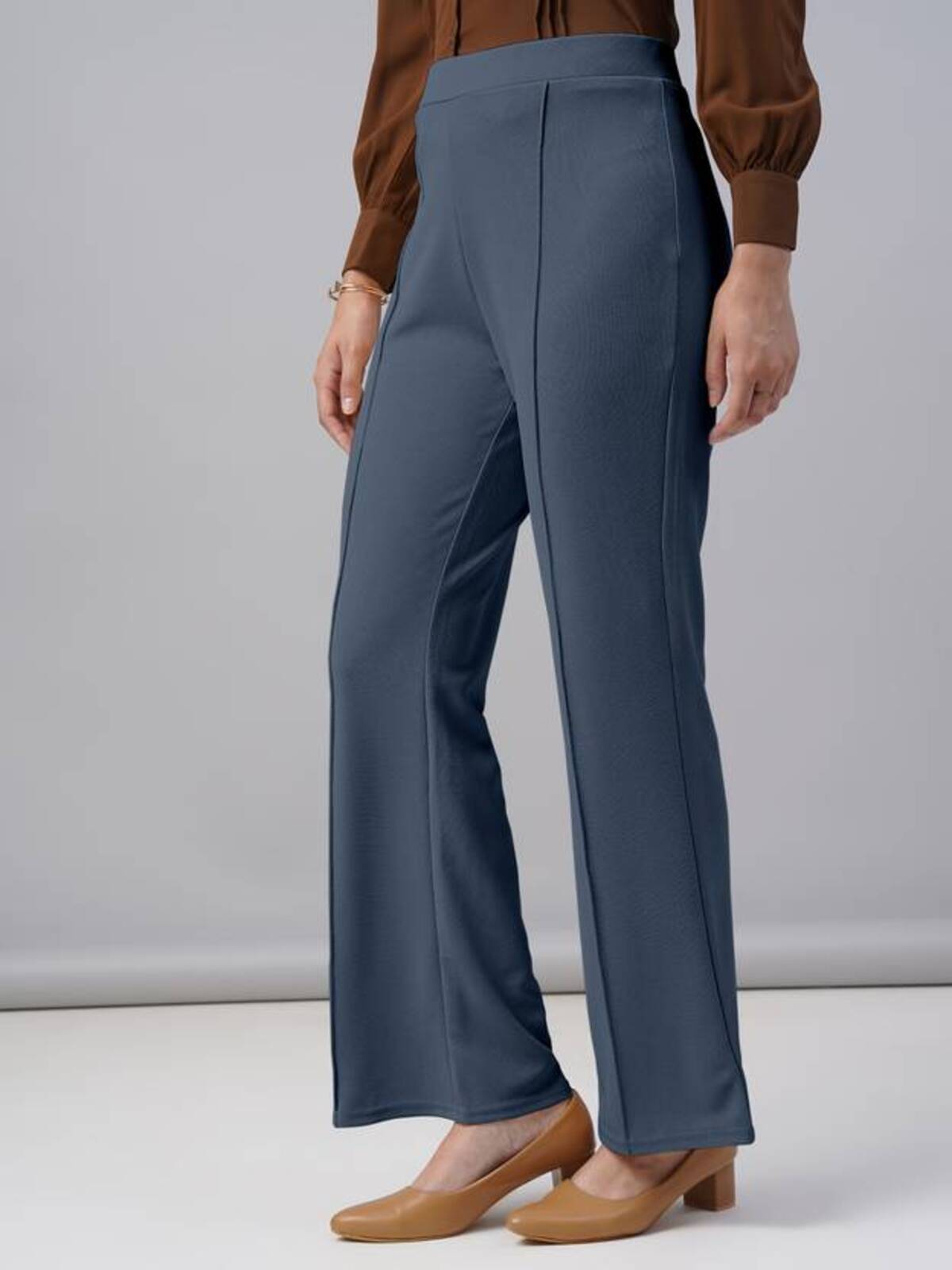    			Qyaas Women Lycra Casual Trousers ( Dark Grey )