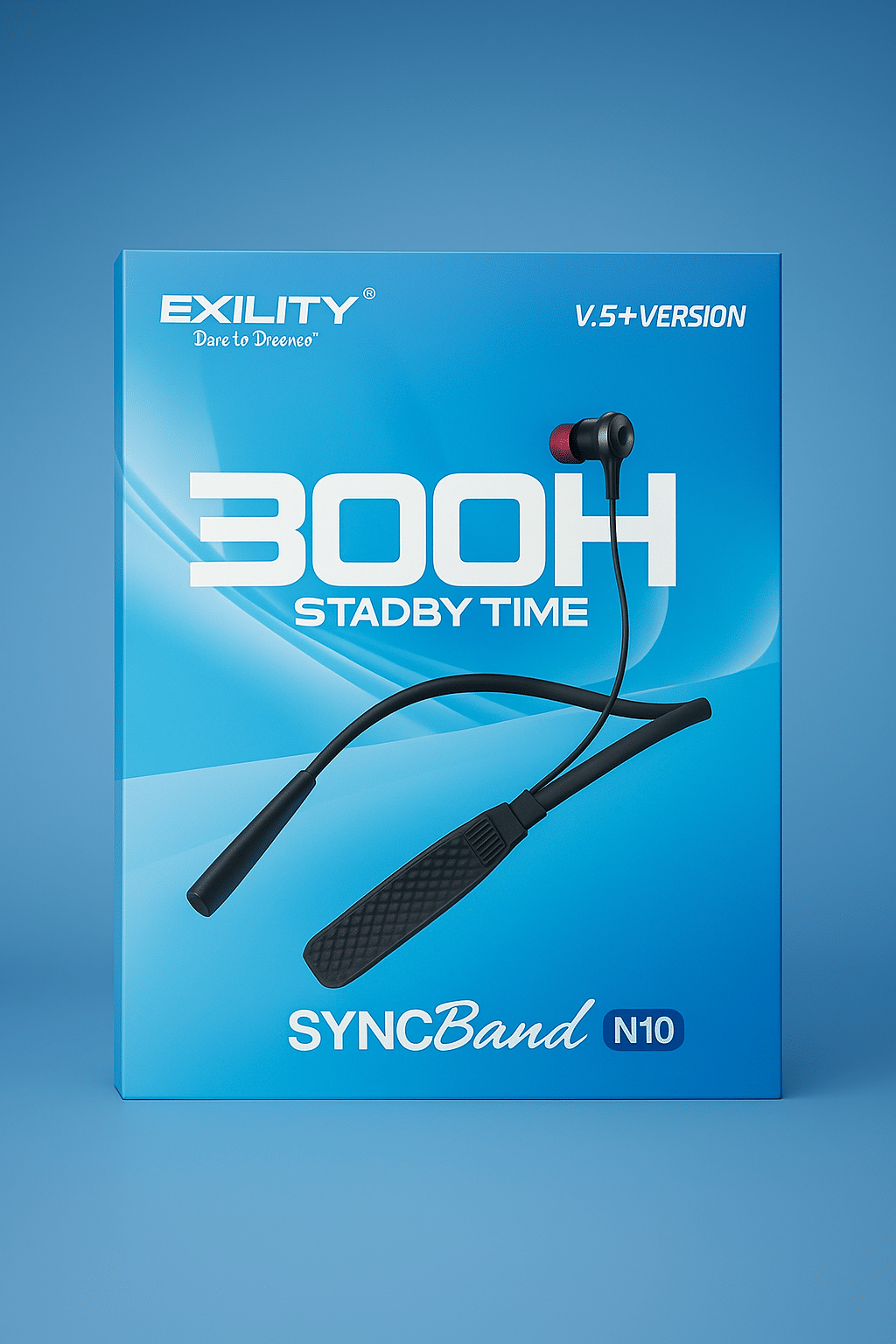     			R.S MOBITECH Wireless Bluetooth Neckband SYNCBand N10 with 300H Standby Time & Deep Bass (Black)