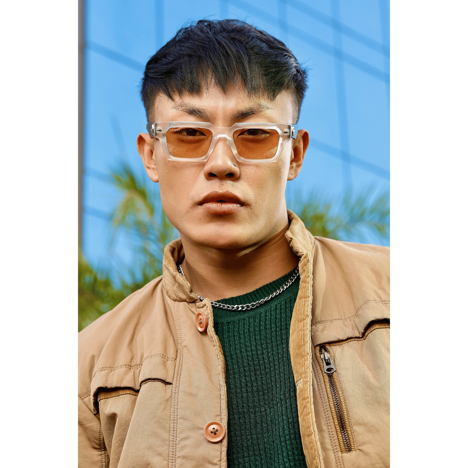     			RESIST EYEWEAR White Rectangular Sunglasses ( Pack of 1 )