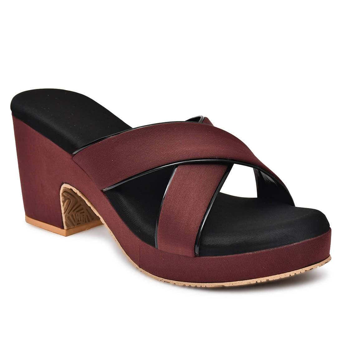     			Rimezs Brown Women's Sandal Heels