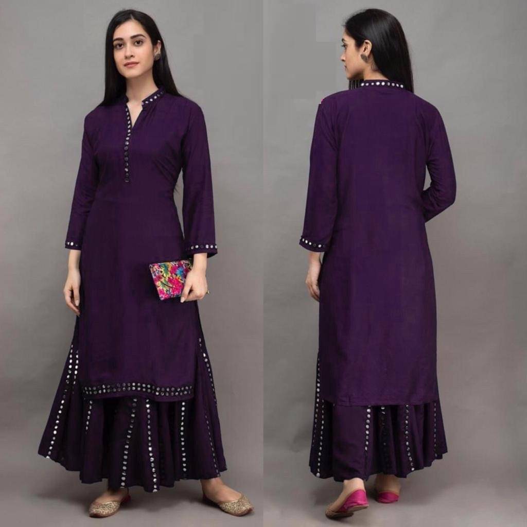     			SADASHIV LIFE STYLE Women Viscose Rayon Solid A-line Kurti ( Wine )