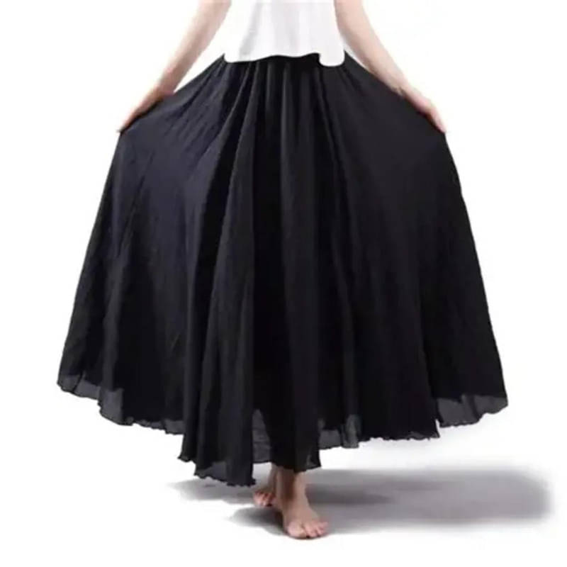     			SIDDHO HUM Black Cotton Blend Women's Flared Skirt ( Pack of 1 )