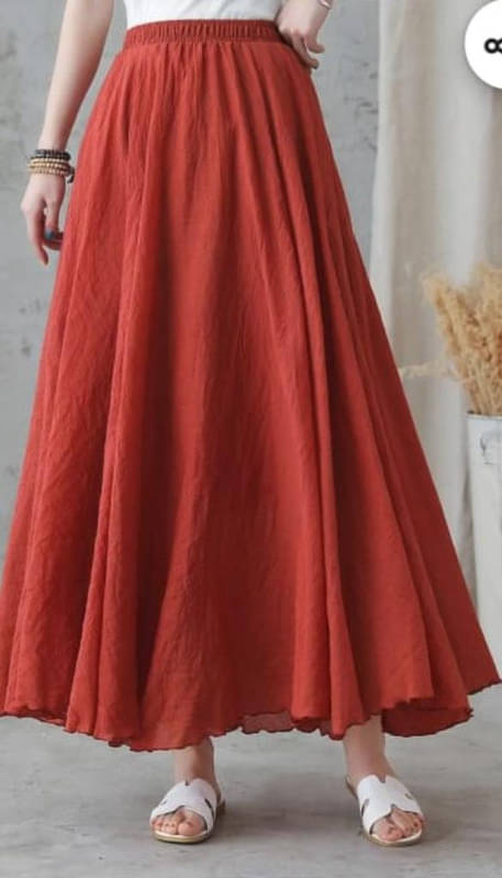     			SIDDHO HUM Maroon Cotton Blend Women's Flared Skirt ( Pack of 1 )