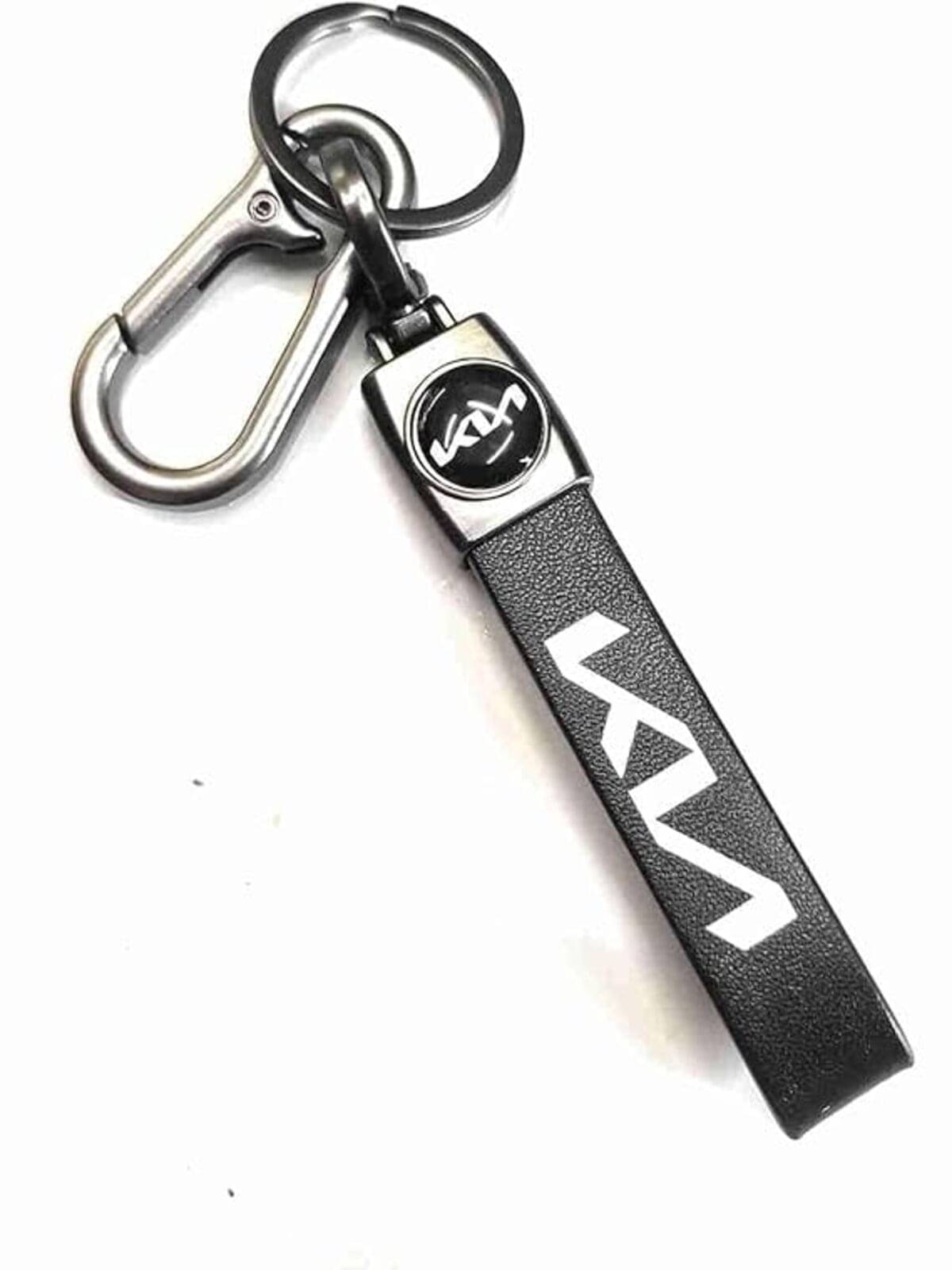 SILVERLINE SOLUTION Leather Keychain Single Black SILVERLINE SOLUTION Leather Keychain Single Black