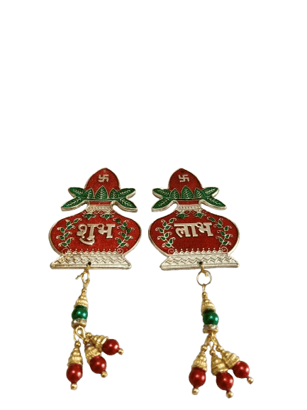     			Sri Sainath Enterprises Multi Colour SUBH LABH Kalash/KALASAM/Door, Wall, Cash Box, Pooja Room, Pooja MANDIR, CAR Dashboard Sticker, Decoration