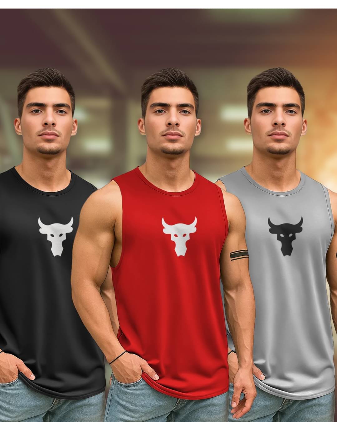Tenrun Pack of 3 Polyester Basic Vest For Men ( Multi ) Tenrun Pack of 3 Polyester Basic Vest For Men ( Multi )