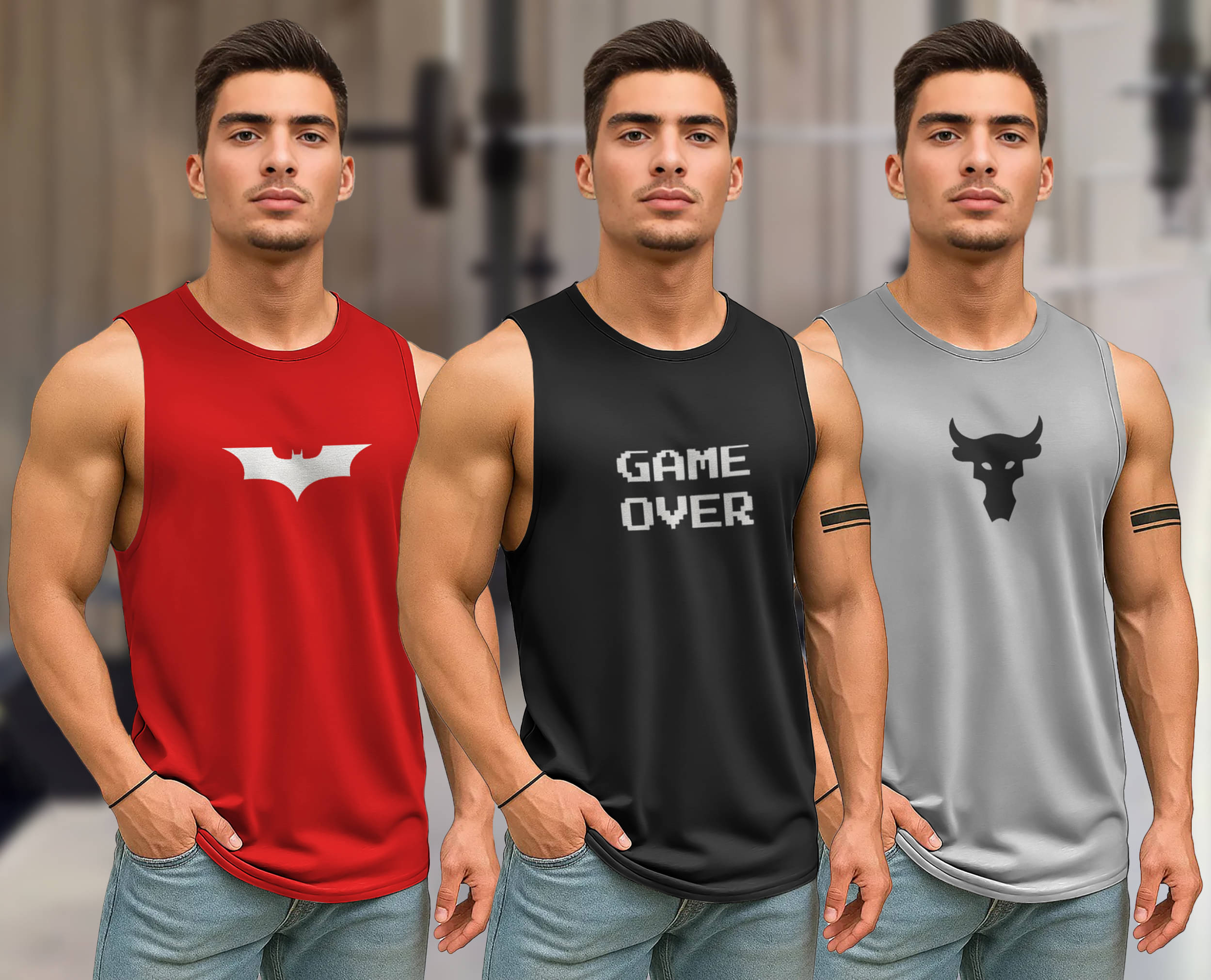 Tenrun Pack of 3 Polyester Basic Vest For Men ( Multi ) Tenrun Pack of 3 Polyester Basic Vest For Men ( Multi )