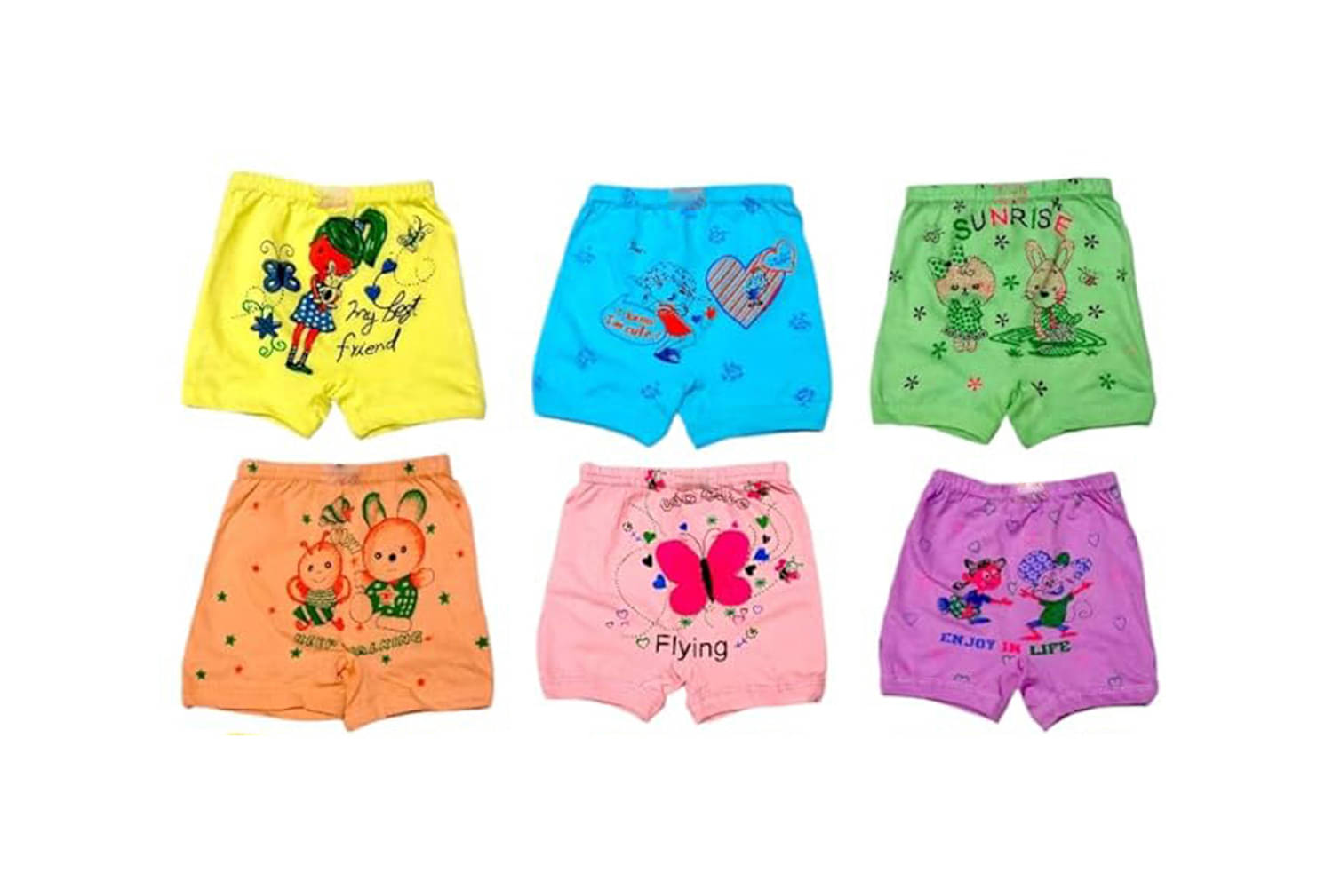     			Tik Tok wears Pack of 6 Cotton Blend Bloomers For Baby Girls ( Multicolor )