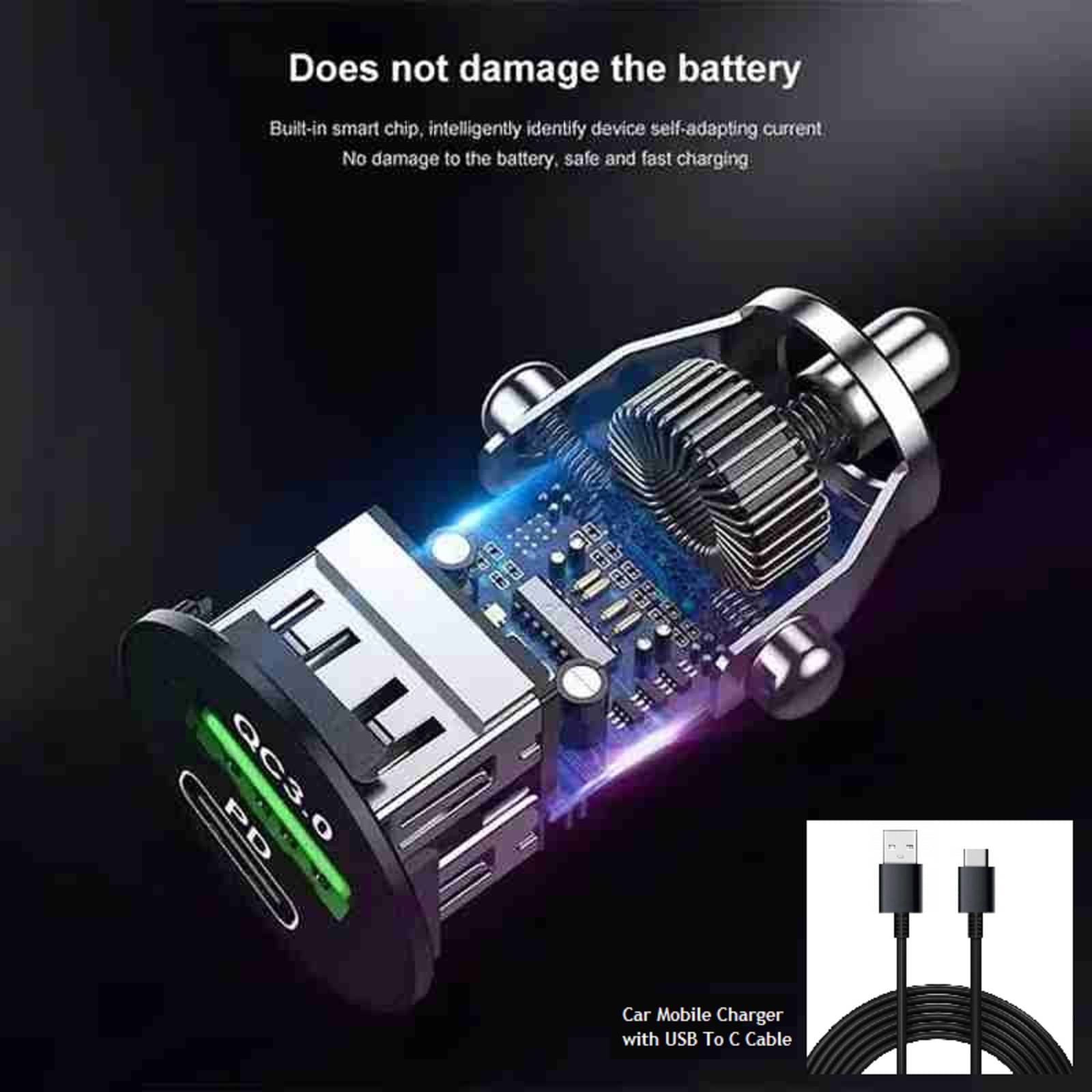     			UniBoss Car Mobile Charger Turbo & Fast QC PD Black