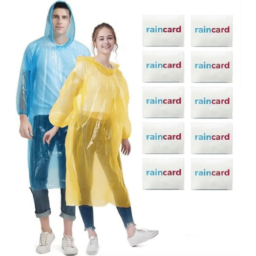     			Unisex Disposable Rain Card for Emergency Use Waterproof with Smallest Pocket Size